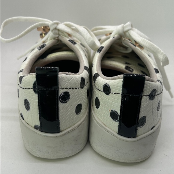 Jorge Bischoff Crystal White/Black Polka Dot Sneakers Shoes **Size 37/US 6**🌺🌺 - Picture 6 of 11